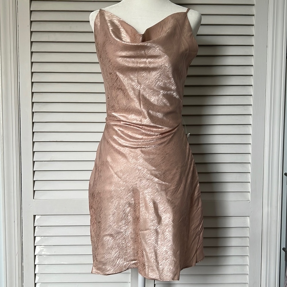 Pink Silk Mini Dress
